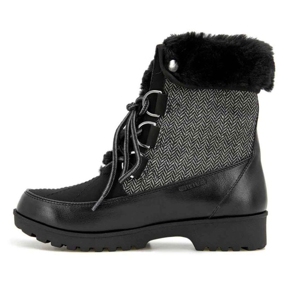 JBU Southgate Herringbone Ladies’ Boots Memory Foam Footbed Cozy Fur Lining NWT - Picture 4 of 14